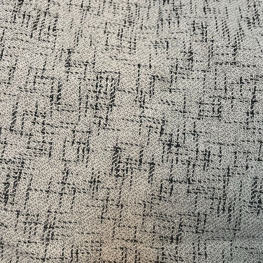 Crate & Barrel CB2 Hatchmark Black Natural Full Queen Button Duvet Cover Heavy
